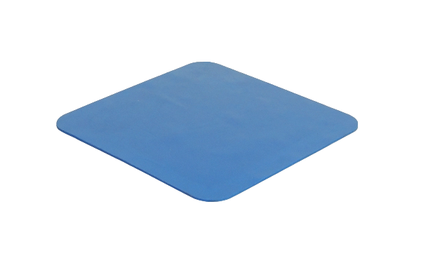 Blue mouse pad on a white background