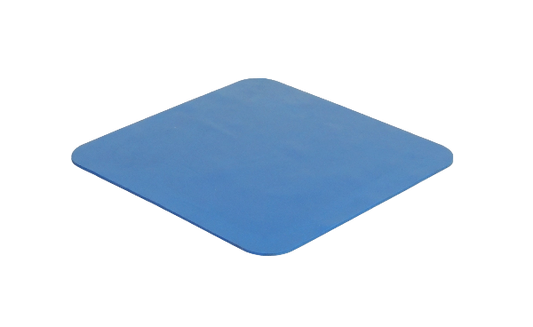 Blue mouse pad on a white background