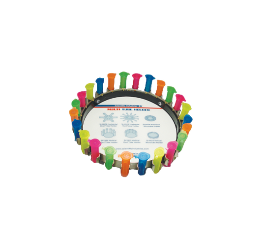 Colorful plastic ring with various shaped pieces on a white background