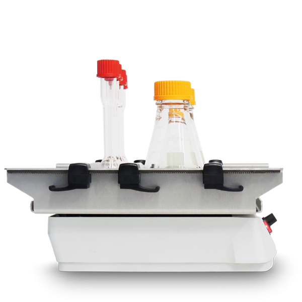 Benchtop pH/ORP meter with two glass electrodes on a white background
